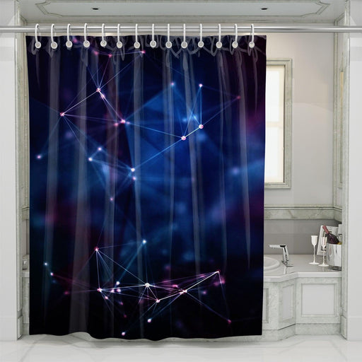 connect the dots deep genetics shower curtains