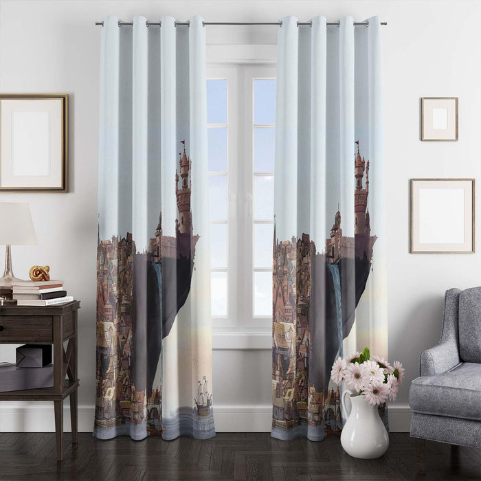 city of disenchantment cartoon window Curtain