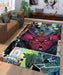 collage art comic dc Living room carpet rugs