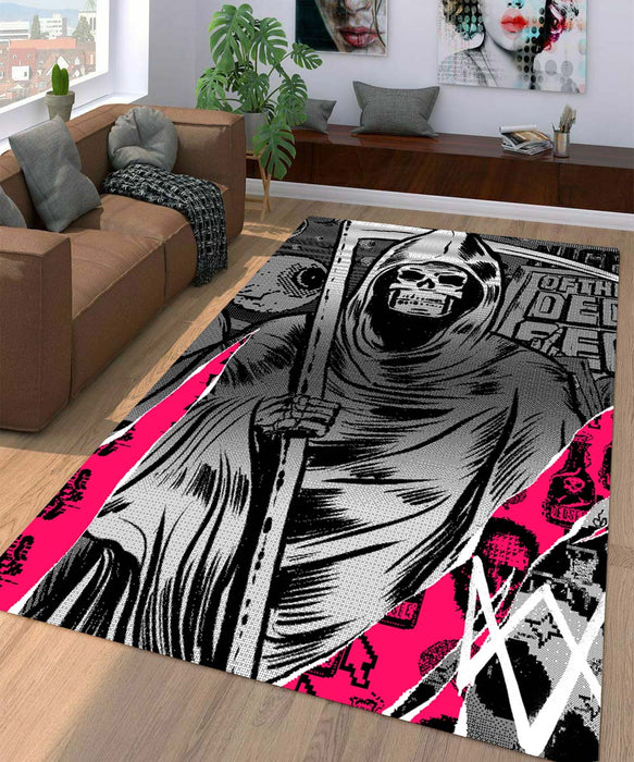 collage art thrasher Living room carpet rugs