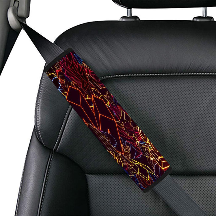 cool colorful neon light retro Car seat belt cover