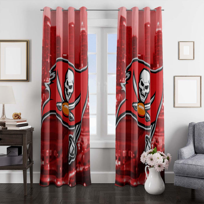 city red tampa bay buccaneers window Curtain