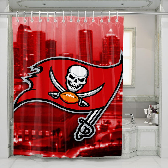 city red tampa bay buccaneers shower curtains