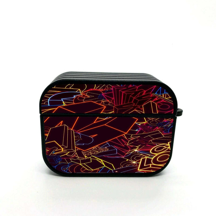 cool colorful neon light retro airpods case