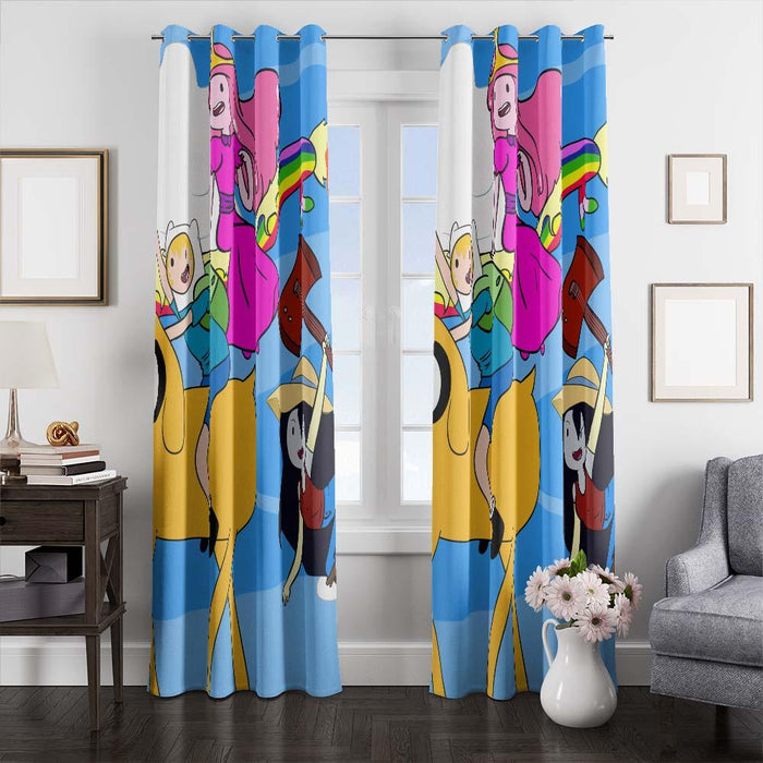 colorful adventure time window curtains