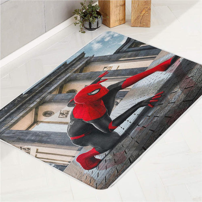 cloudy spiderman far from home bath rugs