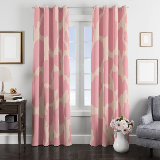 cow pink pattern abstract window Curtain
