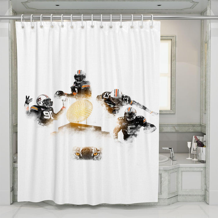 clean auburn football player shower curtains