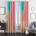 colorful aesthetic brush window curtains