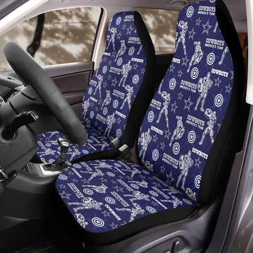 cowboys america team soldier Car Seat Covers