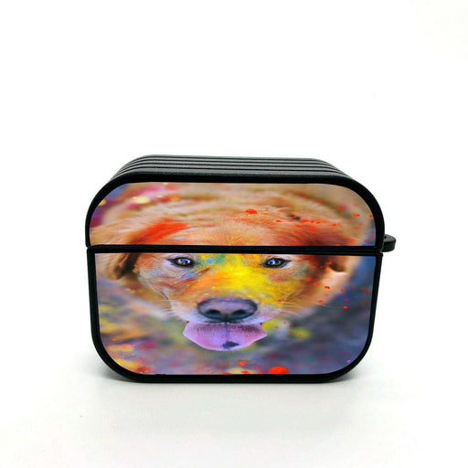 colorful dog airpods case