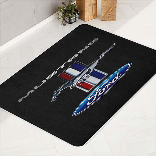 Ford mustang logo #1 bath rugs