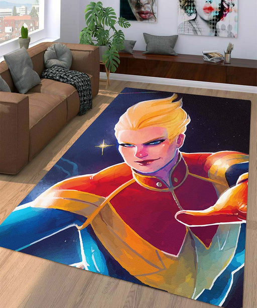 colorful of captain marvel Living room carpet rugs