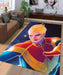 colorful of captain marvel Living room carpet rugs