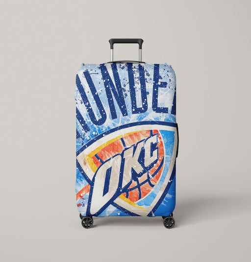 cold oklahoma city thunder logo Luggage Covers | Suitcase