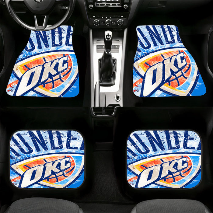 cold oklahoma city thunder logo Car floor mats Universal fit