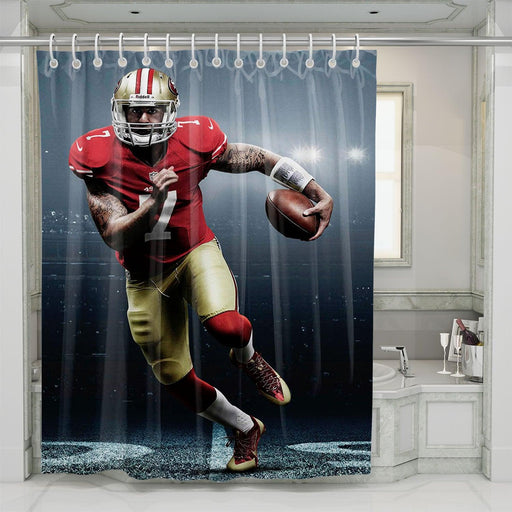 cold vibe football player nfl shower curtains