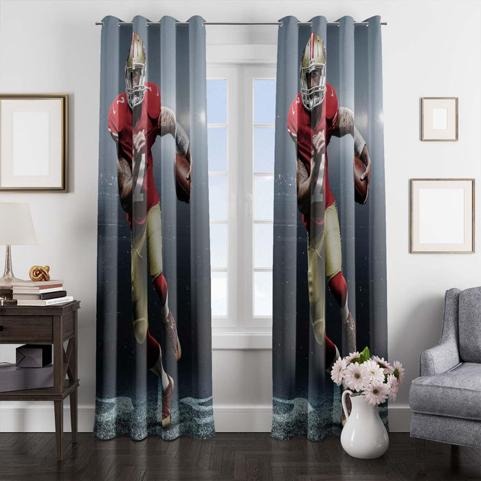 cold vibe football player nfl window Curtain