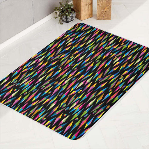 crystal diamond colorful and skull bath rugs