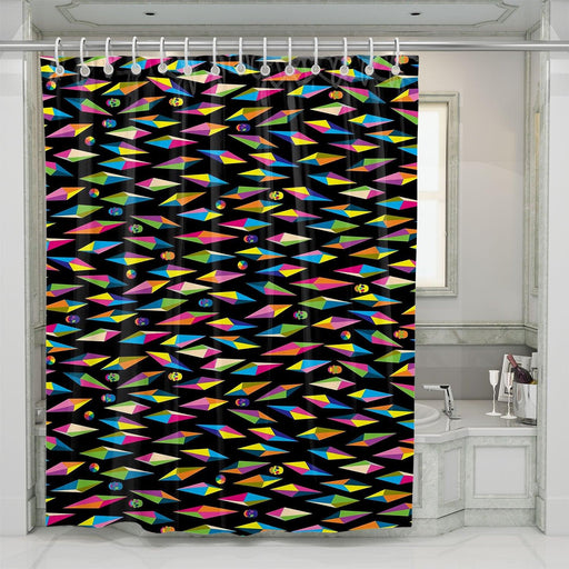 crystal diamond colorful and skull shower curtains