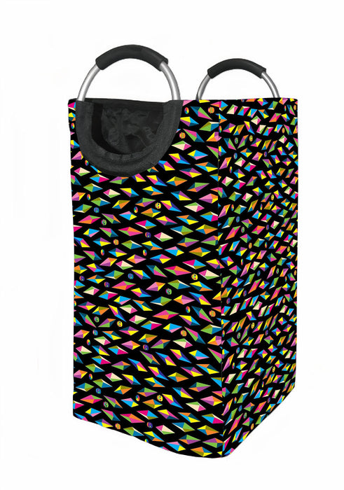 crystal diamond colorful and skull Laundry Hamper | Laundry Basket