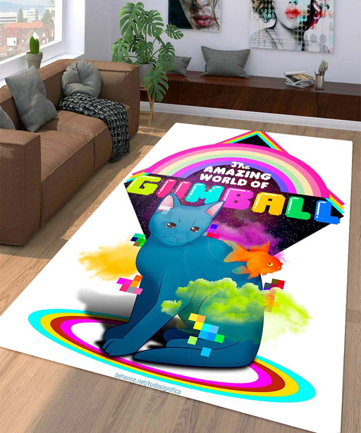 colorful the amazing world of gimball Living room carpet rugs