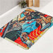 collage basketball slam dunk bath rugs