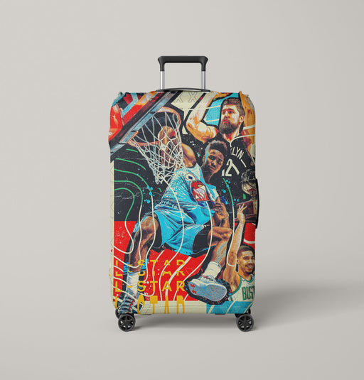 collage basketball slam dunk Luggage Covers | Suitcase