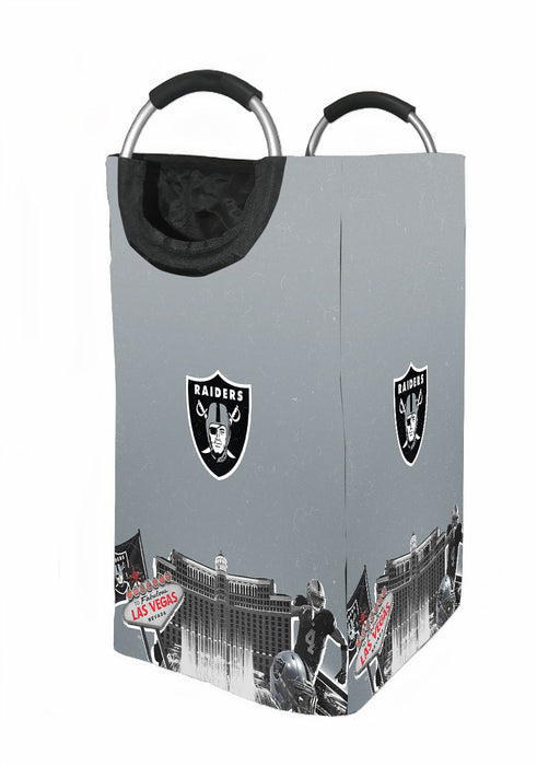 collage of oakland raiders football Laundry Hamper | Laundry Basket