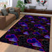 cute clouds in midnight Living room carpet rugs