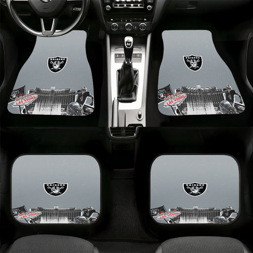 collage of oakland raiders football Car floor mats Universal fit