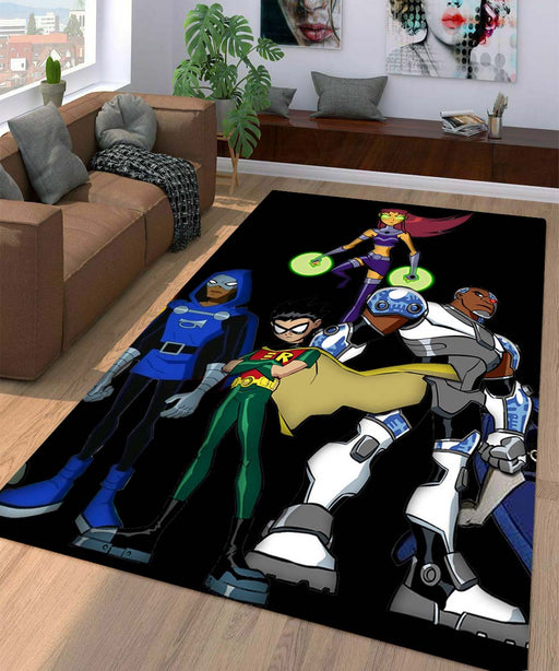 comic teen titans Living room carpet rugs