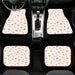 cute emoticon stuff pattern Car floor mats Universal fit