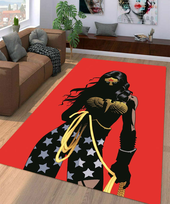 comic wonder woman look Living room carpet rugs