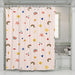 cute emoticon stuff pattern shower curtains