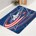 colombus blue jackets america logo bath rugs