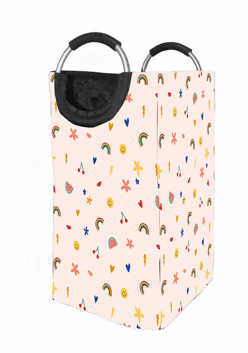 cute emoticon stuff pattern Laundry Hamper | Laundry Basket