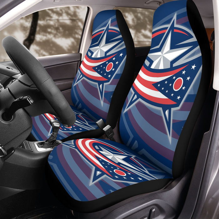 colombus blue jackets america logo Car Seat Covers