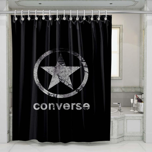 converse rock texture shower curtains