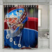 color nhl jersey player shower curtains