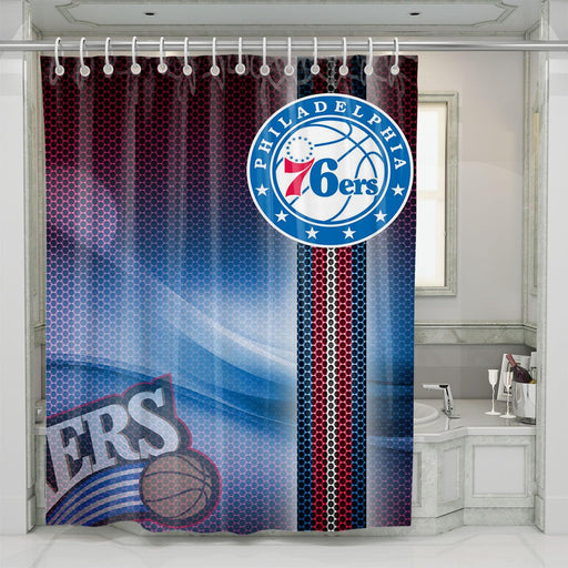 color of philadelphia 76ers shower curtains