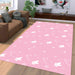 cute rabbit white pattern Living room carpet rugs