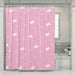 cute rabbit white pattern shower curtains