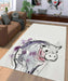 cow line purple Living room carpet rugs