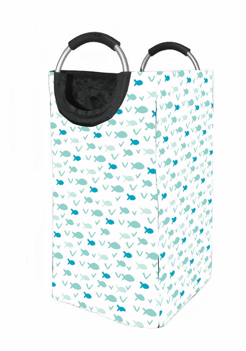 cute whale ocean blue Laundry Hamper | Laundry Basket