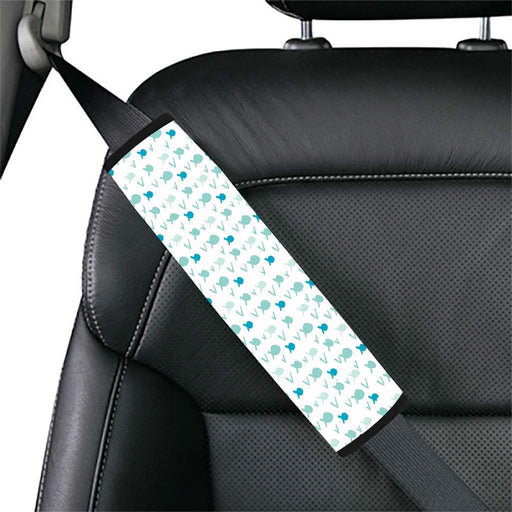 cute whale ocean blue Car seat belt cover