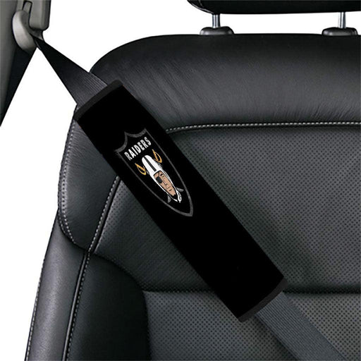 colored logo of oakland raiders Car seat belt cover - Grovycase