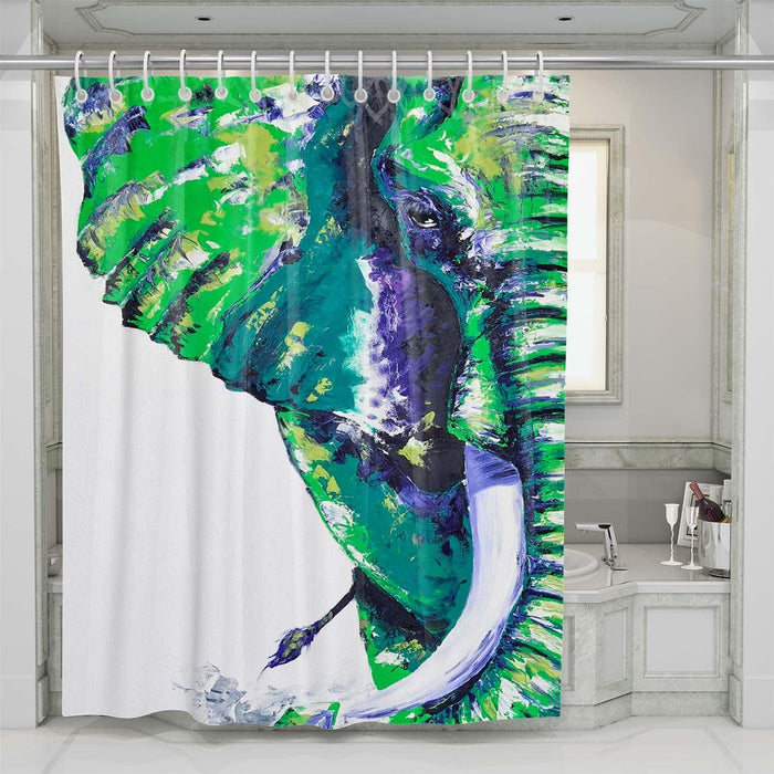 crayon elephant shower curtains