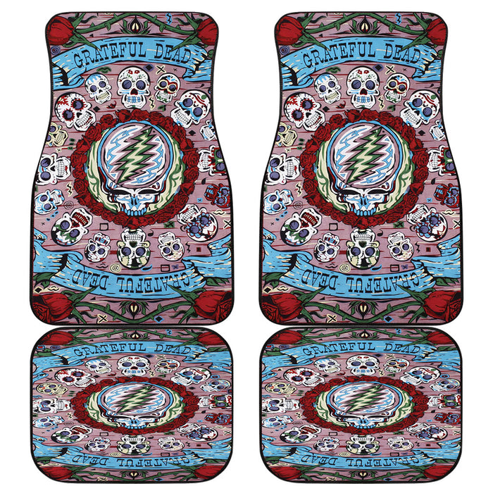 grateful dead band skull Car floor mats Universal fit