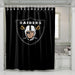 colored logo of oakland raiders shower curtains